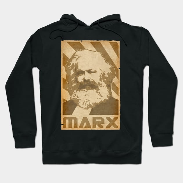 Karl Marx Retro Propaganda Hoodie by Nerd_art